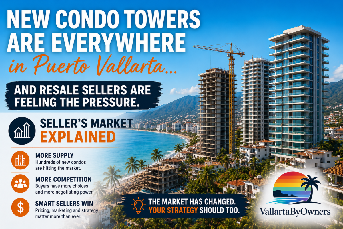 Puerto Vallarta seller’s market explained with new condo towers and resale sellers feeling the pressure in 2026